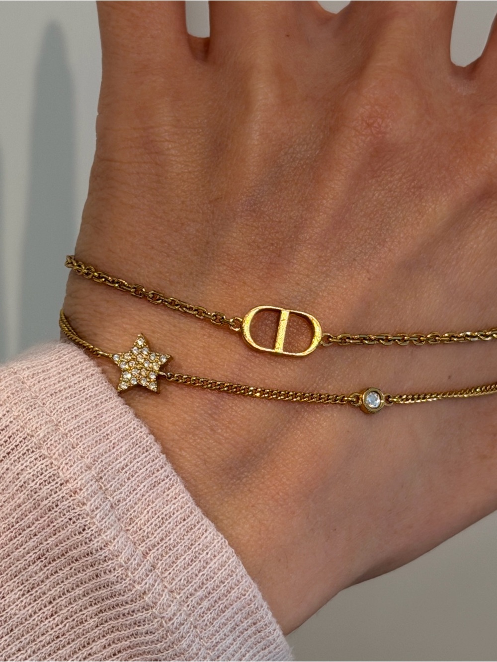 Petit Dior double bracelet CD - worn - Picture 2 of 4